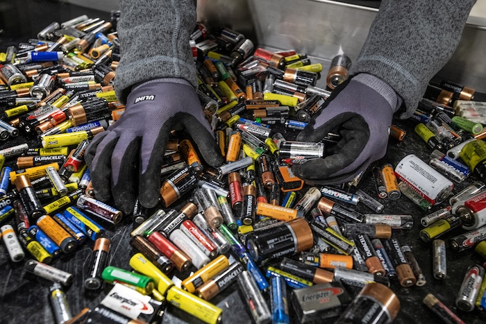 gloves and batteries