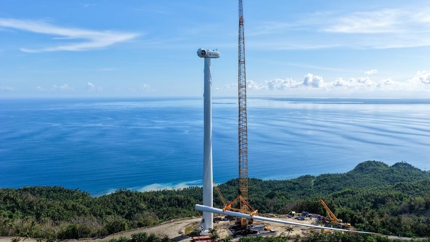 wind turbine by ocean
