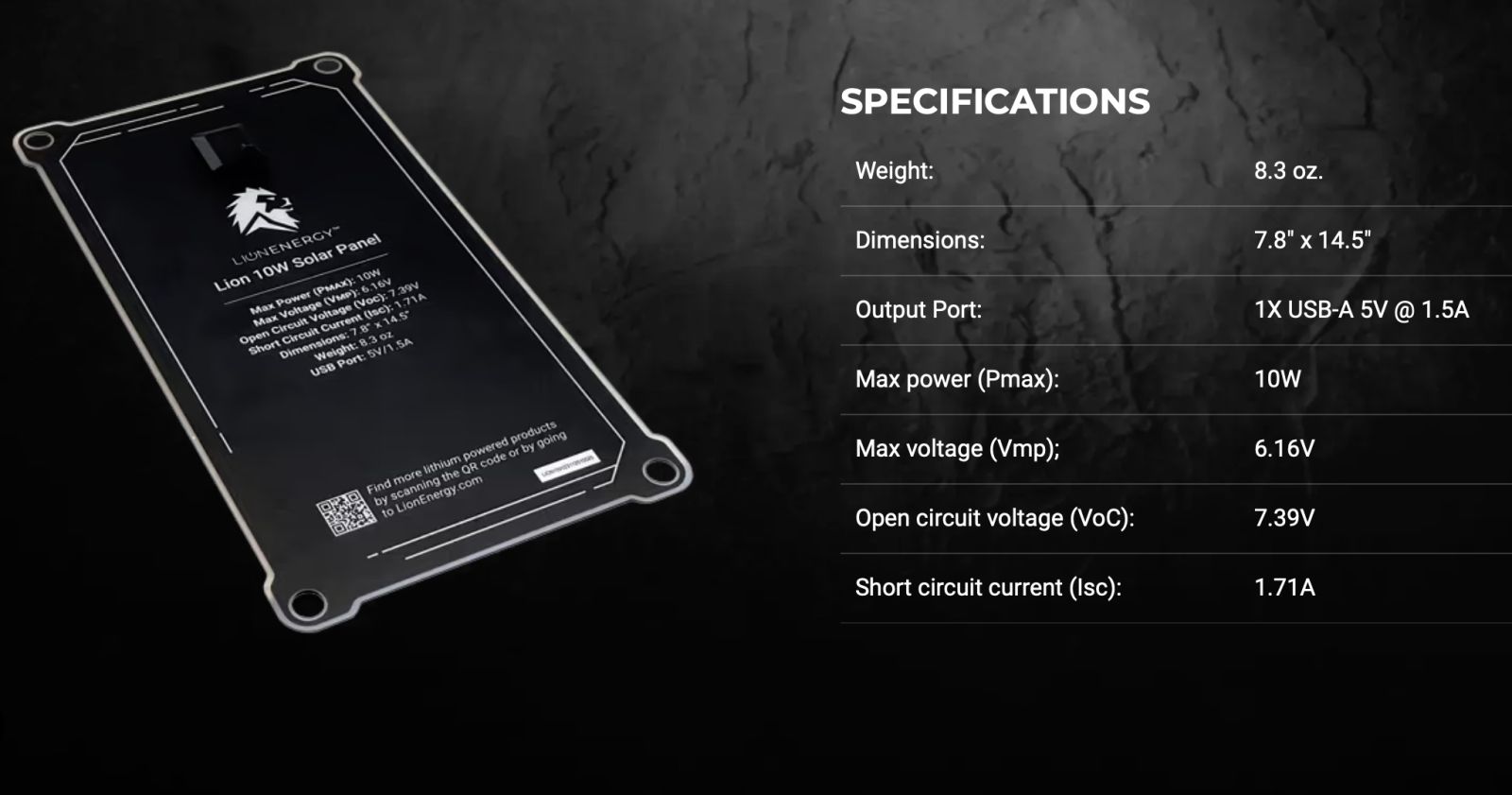 solar specifications