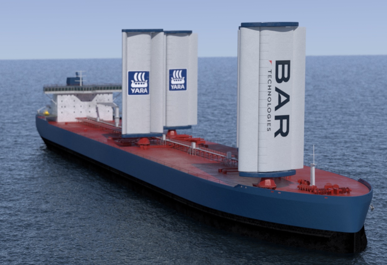 Pyxis Ocean as the first vessel to undergo installation and deployment of BAR Tech's pioneering wind propulsion technology WindWings