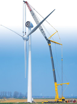 Facing wind winds: cranes & turbine construction