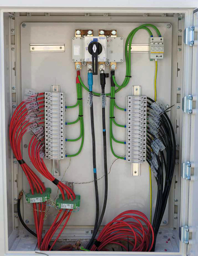 String-level current monitoring system installed in a combiner box