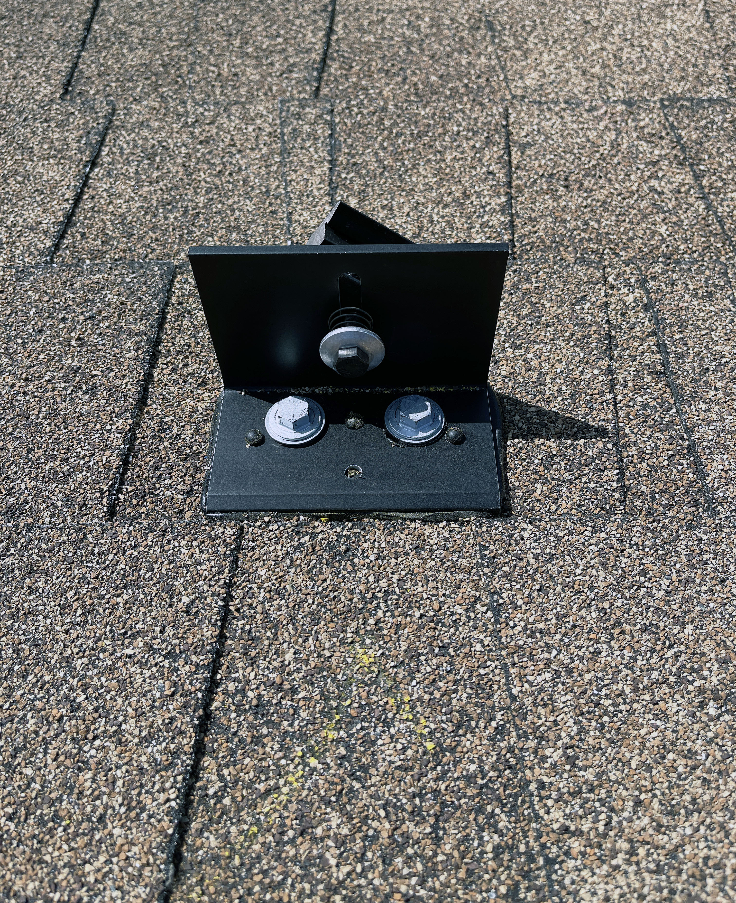 Direct-to-deck mounting process for rooftop solar installations