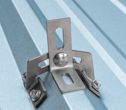 Solar mount for exposed fastener metal roofs
